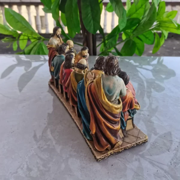 Statue Décorative en Résine de la Dernière Cène, Décoration de Chambre à Coucher, Cadeaux de Collection, Jésus et les 12 Disciples, Scène de la Cène – Image 7
