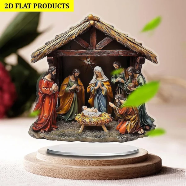 Statue de noël, œuvre d'art, Figurine de naissance de jésus pour chambre à coucher, bibliothèque, bureau – Image 3