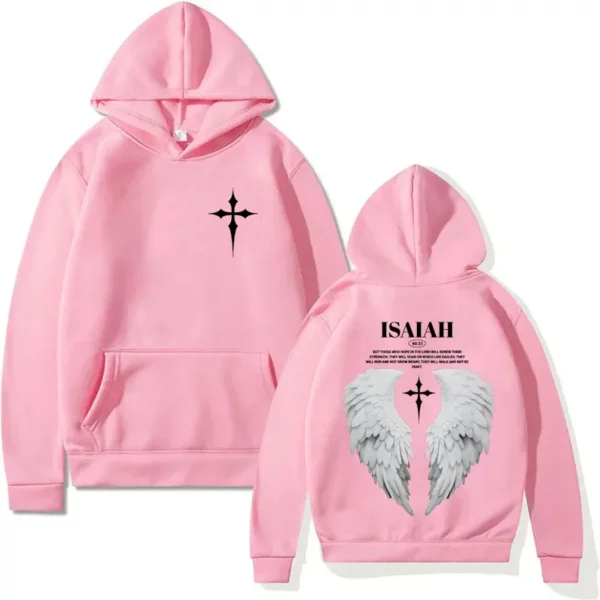 Sweats à capuche unisexes Aile de Jésus, verset de la Bible, Répulsif, PVD, Gothique, Décontracté, Sourire, Streetwear, ChimHarajuku, Chrétien, Esthétique – Image 14