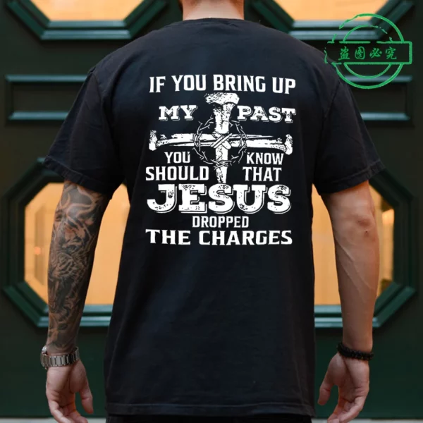 Jésus Christ dos impression pour hommes T-Shirt mode graphique hauts cadeau pour chrétien jésus Streetwear hommes surdimensionné Y2k vêtements – Image 26