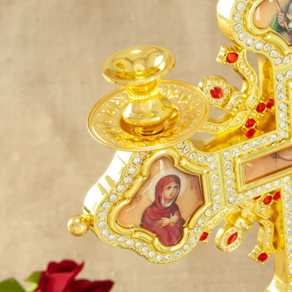 Croix de bougeoir conique en forme de croix religieuse orthodoxe, croix chrétienne de Pâques, Jésus, Nina, ufux, ci-après, porte-autel avec support – Image 6