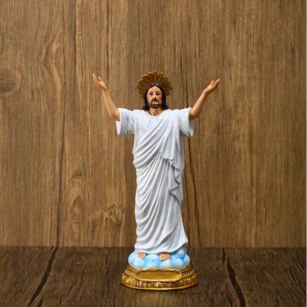 Statue du Saint-Christ, allélia il est levé, 1 pièce, 8 pouces, Figurine de résurrection, décoration automatique – Image 14
