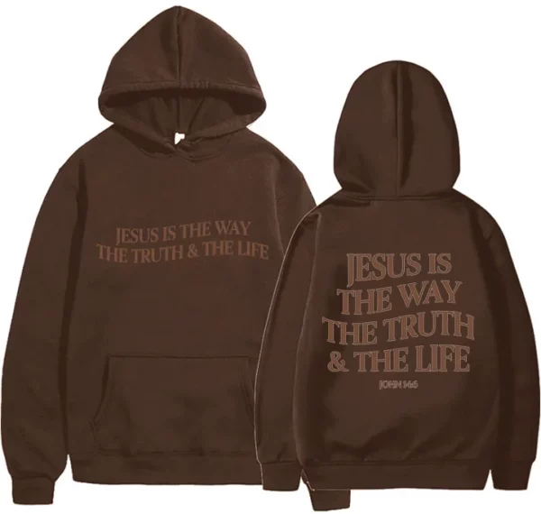 JESUS IS THE Organisements THE TRUTH-Chemise de Protection à Capuche pour Femme, Haut Épais en Velours, à Manches sulf, Ample, Style Coréen, Nouvelle Collection Hiver – Image 9