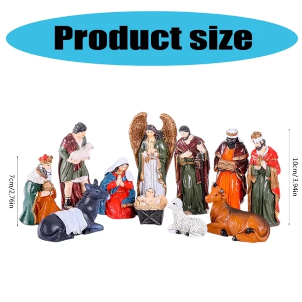 figurines en résine 10cm haut pour crèche noël, pour décoration religieuse – Image 6