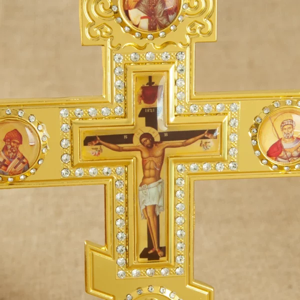 Croix orthodoxe en alliage de Zinc, croix de jésus, Crucifix russe, croix murale orthodoxe, églises, fonctionnalités de mariage, 7,3 pouces x 3,9 pouces, jésus orthodoxe – Image 11