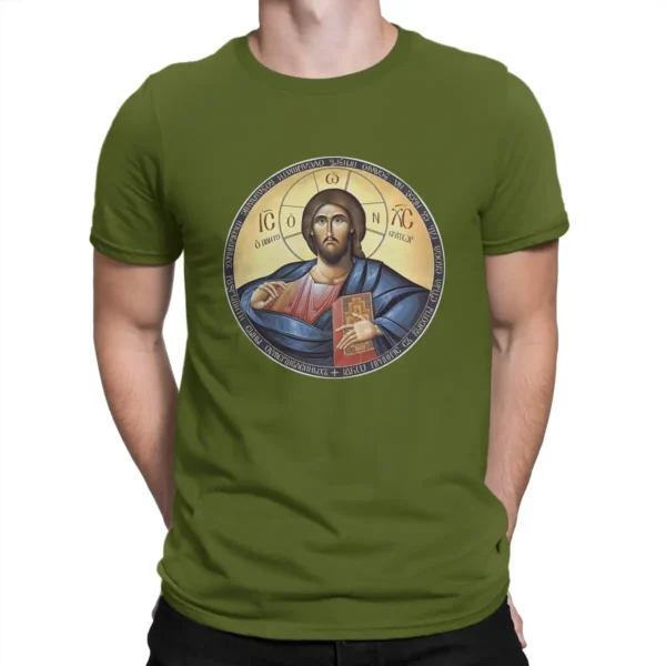 T-shirt de Jésus-Christ pour hommes, Pantocrator du Christ, icône orthodoxe, Hipster PVD original, T-shirt distinctif – Image 12