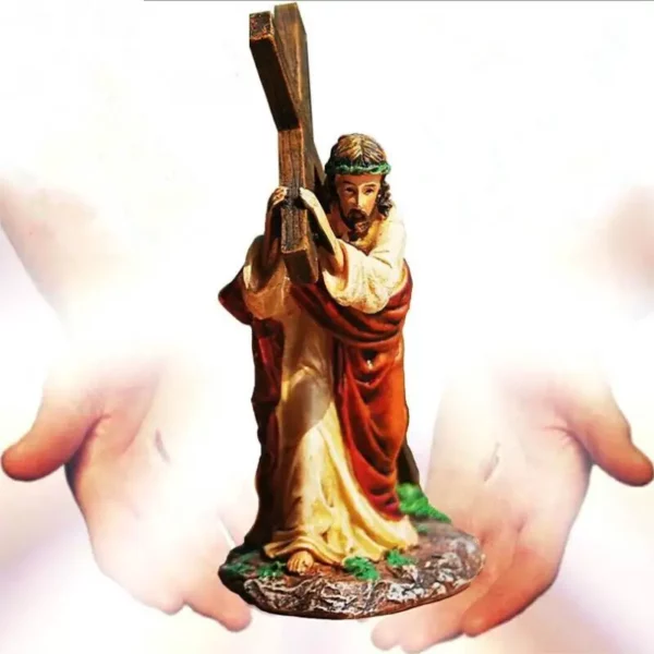 Statue de Crucifix en résine, croix de jésus, figurine du Christ, accessoires religieux catholique, décor, 1 pièce – Image 13