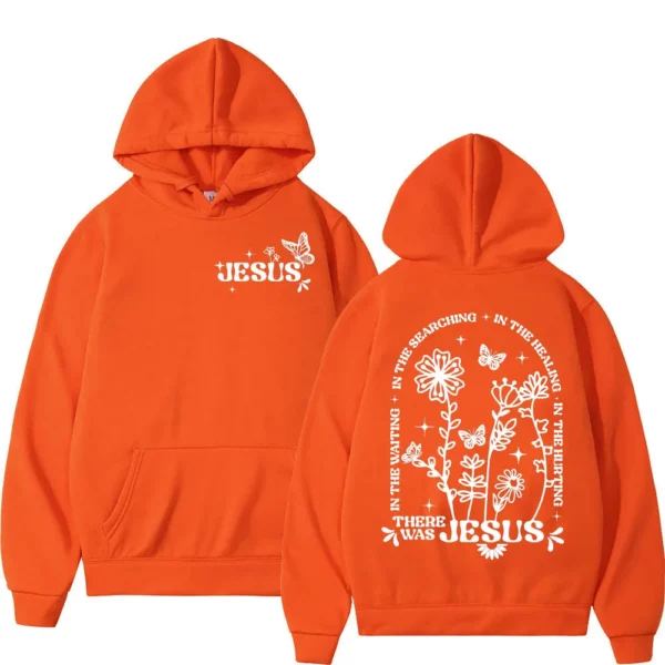 Sweat à capuche graphique avec verset de la Bible de jésus, fleurs sauvages, édition limitée chrétienne, Streetwear, décontracté, mode, pulls surdimensionnés – Image 8