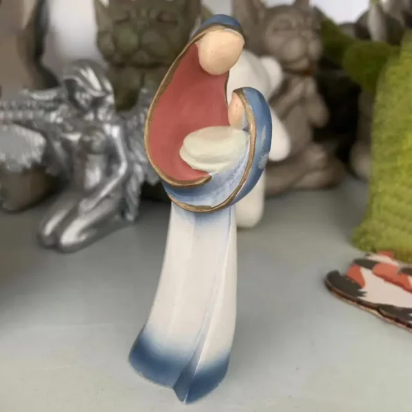 Figurine abstraite en résine de l'avent de la nativité, Statue de la sainte famille, Joseph, vierge marie, naissance de jésus, Sculpture, décorations pour la maison – Image 4