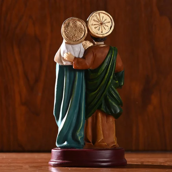 Statue de la Sainte Famille, scène de la Nativité, décoration d'intérieur, Christ Jésus Marie Joseph, figurine catholique, ornement de Noël, cadeau de Noël – Image 7