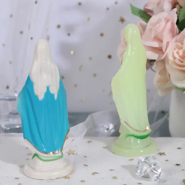 Petite statue de la Vierge de Jésus faite à la main, décoration de la maison, ornement catholique, 1 pièce – Image 10