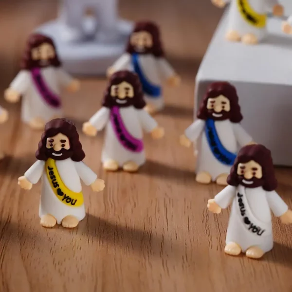 Statues de jésus miniatures en PVC, 50 pièces, figurines religieuses de table, décorations cadeaux de noël, pâques, Halloween, fête – Image 16