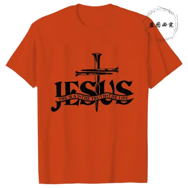 Jésus modèle hommes T-shirt mode graphique Y2k hauts à manches courtes t-shirts été décontracté en plein air Streetwear mâle vêtements surdimensionnés – Image 11