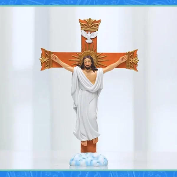 Résine F68D pour croix croix Jésus Statue Catholic Figurine Mur suspendu Sculpture Ornement prière religieuse – Image 7