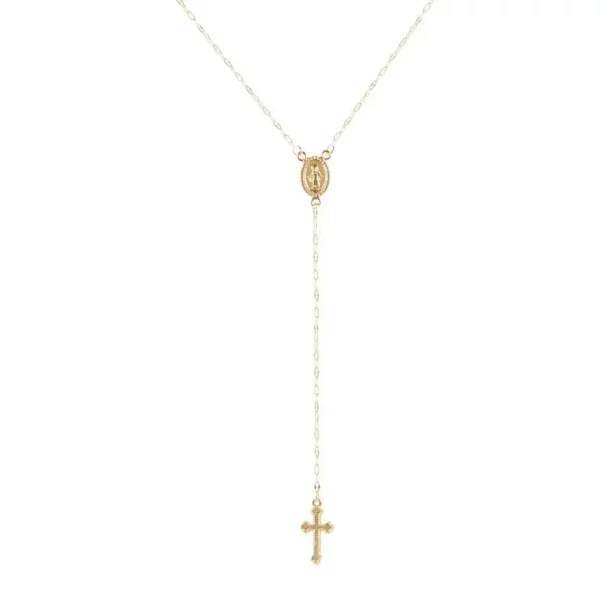 Collier avec pendentif chapelet religieux pour femmes, Vintage, croix chrétienne, bohémien, breloque, bijoux à la mode, cadeaux, nouvelle mode 2024 – Image 11