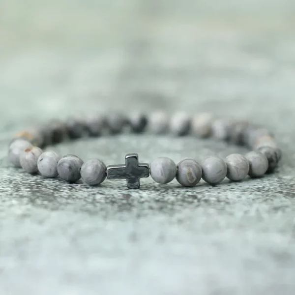 Bracelet croisé minimaliste pour hommes, 6mm, yeux de tigre naturels, pierre, cadeau pour lui, accessoires de Camping, Bileklik Erkek Pulseira – Image 9