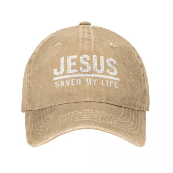 Casquette de baseball décontractée en coton délavé pour papa, chapeau à rabat, queue de cheval, chrétien, Jésus a sauvé ma vie, printemps, été, nouveau, 2023 – Image 8