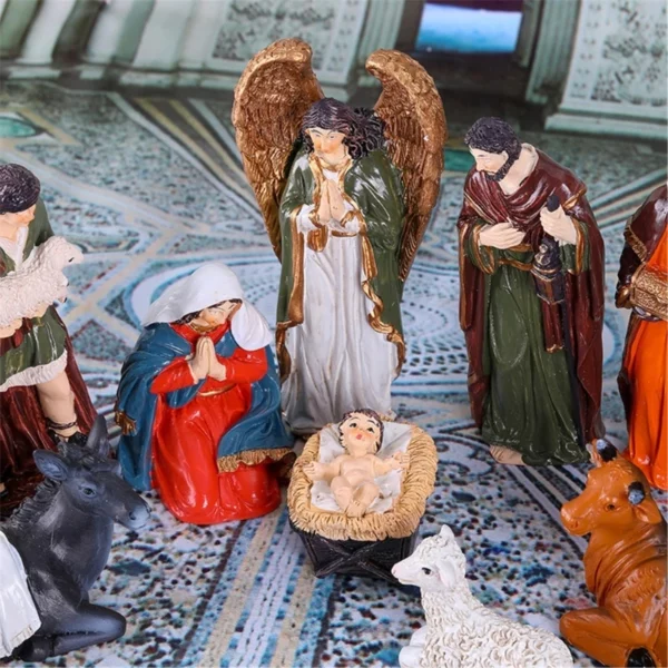 figurines en résine 10cm haut pour crèche noël, pour décoration religieuse – Image 10