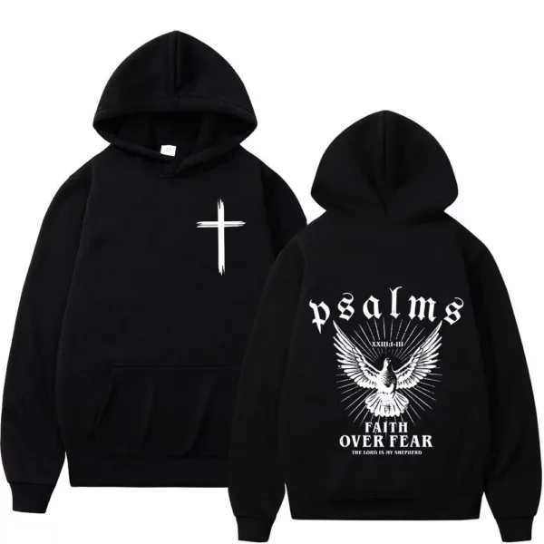 Sweat-shirt à capuche pour hommes et femmes, de haute qualité, à la foi chrétienne de jésus sur la peur, verset de la Bible, pulls Vintage à la mode, Streetwear