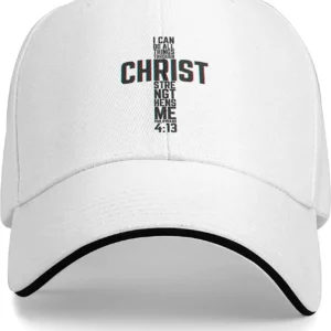I Can Do All Things Through Christ Baseball Cap for Men and Women, Christian God, Jesus Lord Bless, USA Rooted in Christ Hat