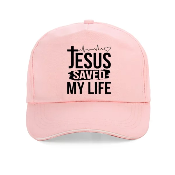 Chapeau d'été imprimé jésus sauvé ma vie casquette de baseball j'appartiens à jésus casquettes hommes coton Christ Religion fe chrétienne chapeaux – Image 20