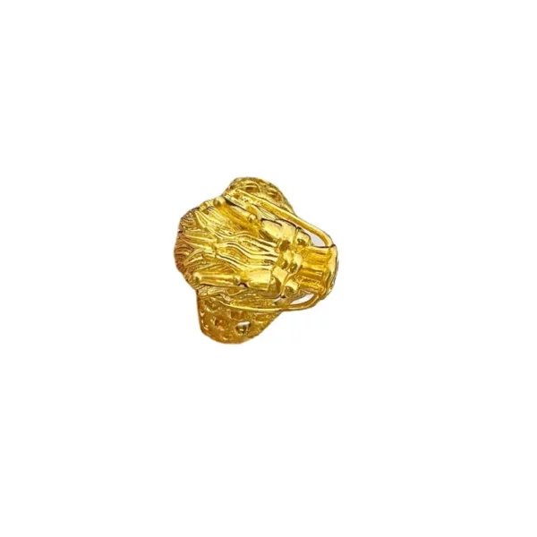 Bague à extrémité ouverte pour hommes, nouveau magasin d'or, même Style, avec robinet réglable, beau cadeau, bijoux 9999, or véritable 24K – Image 5