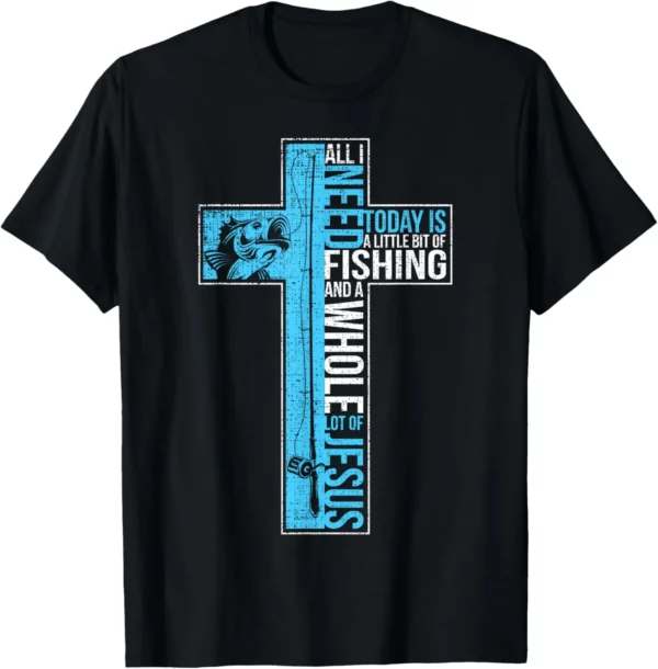 T-shirt chrétien imprimé sur demande pour hommes, Jésus a dit que le Christ va à la pêche, Faith Graphic, Camisas Streetwear – Image 12