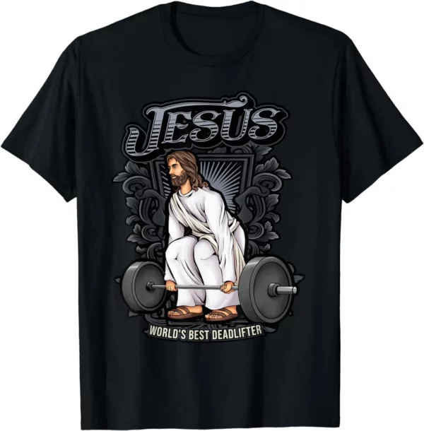 T-shirt de levage de poids chrétien de Jésus pour hommes et femmes, Gag de gymnastique, Streetwear drôle, vêtements pour hommes, cadeaux