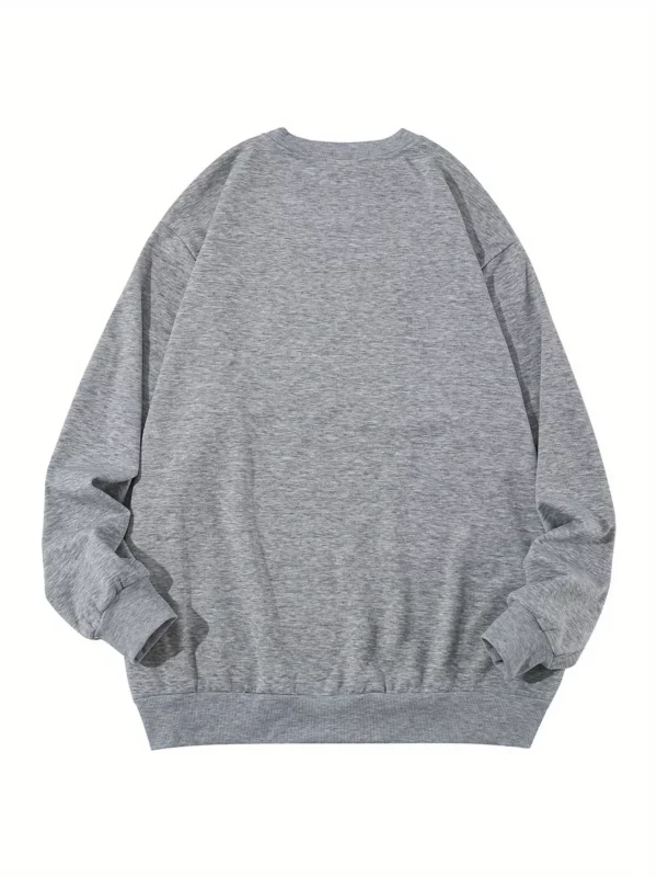 Jésus a votre dos lettre impression sweat femmes pull décontracté chaud doux sweats à capuche ample col rond polaire femme vêtements – Image 4