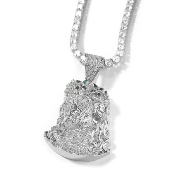 UwinGreen couronne jésus pendentif Punk accessoires tour de cou hommes Hiphop complet glacé collier hommes chaîne bijoux cadeau – Image 7