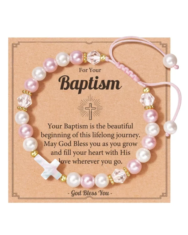 Coffrets de paniers de Pâques pour adolescents, enfants et adultes, bijoux de bracelets en croix religieuse chrétienne, cadeaux d'anniversaire de baptême de foi pour filles – Image 3