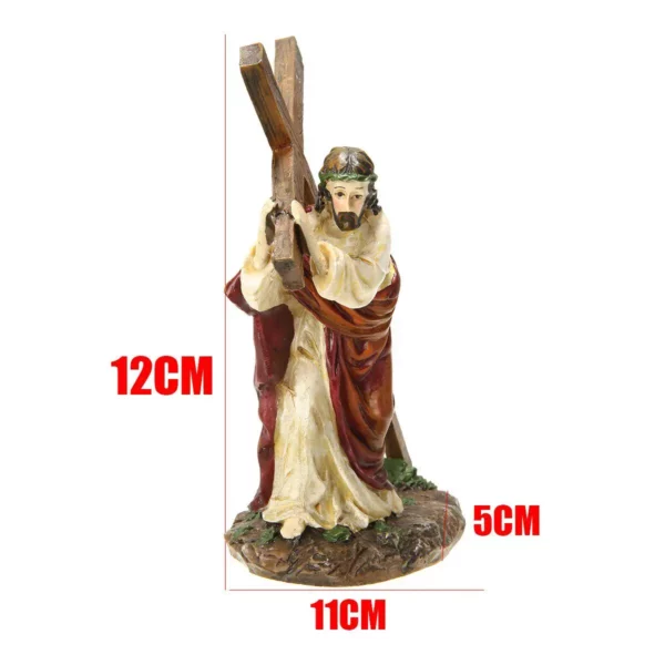 Statue de Crucifix en résine, croix de jésus, figurine du Christ, accessoires religieux catholique, décor, 1 pièce – Image 11