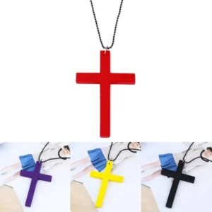 Collier croix catholique Vintage à la mode, pendentif jésus-Christ, ras du cou, bijoux rétro, collier en bois naturel, vente en gros, amulette Va