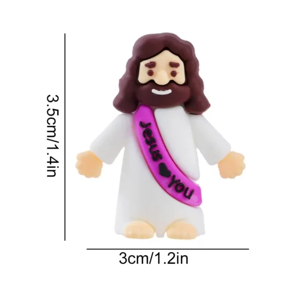 Statues de jésus miniatures en PVC, 50 pièces, figurines religieuses de table, décorations cadeaux de noël, pâques, Halloween, fête – Image 6