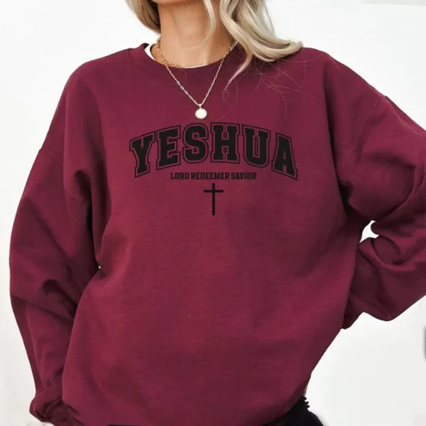 Vintage Yeshua sweat chrétien Yeshua sweat à capuche religieux esthétique foi vêtements jésus Bible verset pull femme vêtements – Image 7
