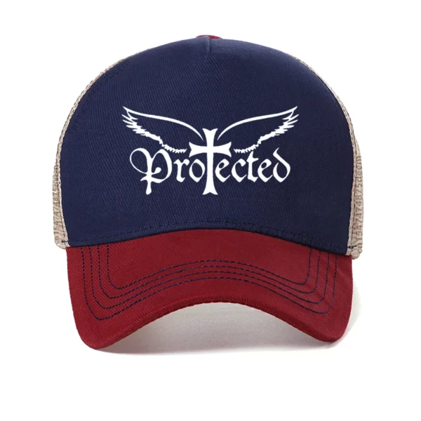 Angel Will Protect You casquette mode unisexe la croix jésus-Christ impression casquette de Baseball Cool mode été visière camionneur chapeau – Image 23