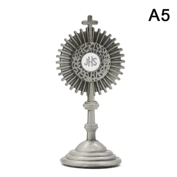 Statue de Communion Chrétienne et Catholique, Zones de Jésus Dorées, Récupérateur d'Inum, Décoration de Table de Bureau à Domicile, Figurine de Croix, Cadeau Religieux – Image 11