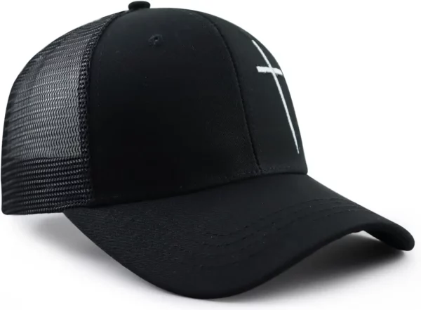 Chapeau de croix de jésus pour hommes et femmes, casquette de Baseball de foi religieuse chrétienne brodée en coton réglable drôle – Image 3