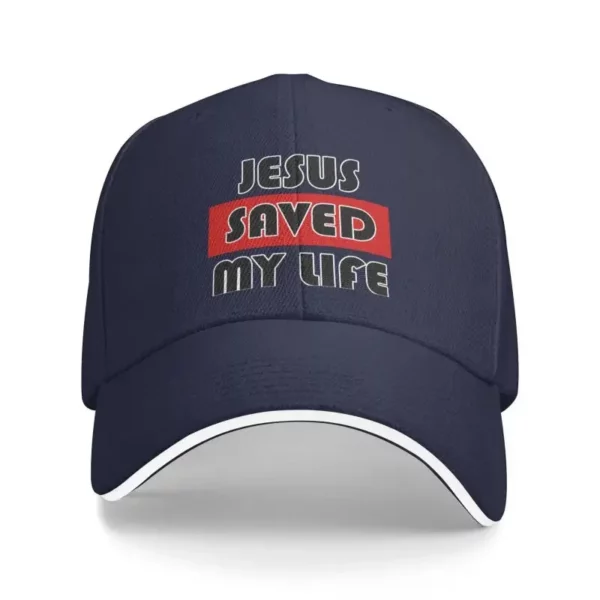 Casquette de baseball classique unisexe avec croix chrétienne, chapeau de papa réglable, hommes et femmes, Hip Hop, adulte, Jésus a sauvé ma vie – Image 12