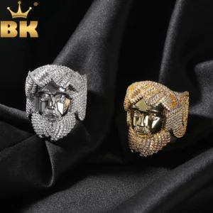 THE BLING KING – bagues religieuses de jésus, Micro pavé de zircone cubique, Punk, bijoux hip hop, cadeau pour hommes