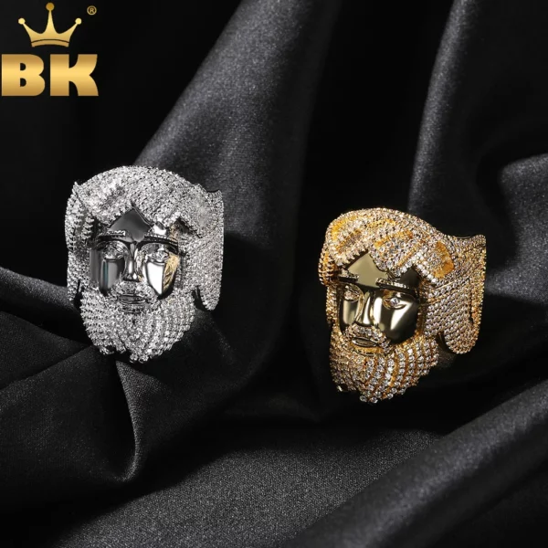 THE BLING KING – bagues religieuses de jésus, Micro pavé de zircone cubique, Punk, bijoux hip hop, cadeau pour hommes