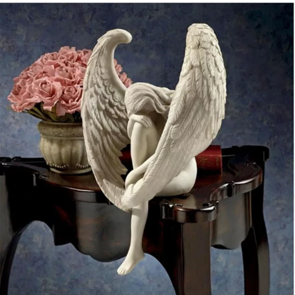Statue d'ange de la rédemption, sculpture créative, décoration de jardin religieux, présentoir de bijoux