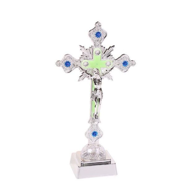 Grande lampe électronique lumineuse à Led, croix de jésus, décoration catholique chrétienne – Image 13