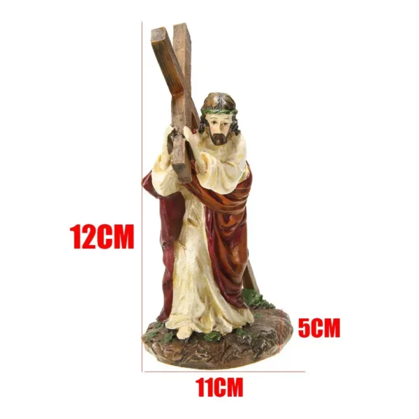 Statue de Crucifix en résine, croix de jésus, figurine de Christ, accessoires religieux catholiques, décor – Image 4