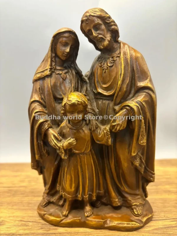 Statue de sculpture en bronze à collectionner, christianisme, catholicisme chrétien, art religieux, Madonna, sainte marie, jésus, foi, ornement