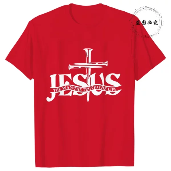 Jésus modèle hommes T-shirt mode graphique Y2k hauts à manches courtes t-shirts été décontracté en plein air Streetwear mâle vêtements surdimensionnés – Image 8