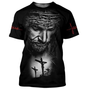 T-shirt graphique de Dieu Harajuku pour hommes, t-shirts décontractés, impression 3D, religion du Christ Jésus, vêtements d'été, streetwear à la mode