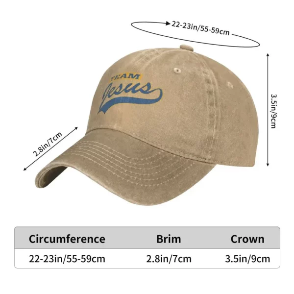 Casquette de Baseball en Denim pour hommes et femmes, chapeau de soleil Snapback, chapeaux d'été Hip Hop CasAdvantages, équipe chrétienne de Jésus, nouveau, 2023 – Image 16