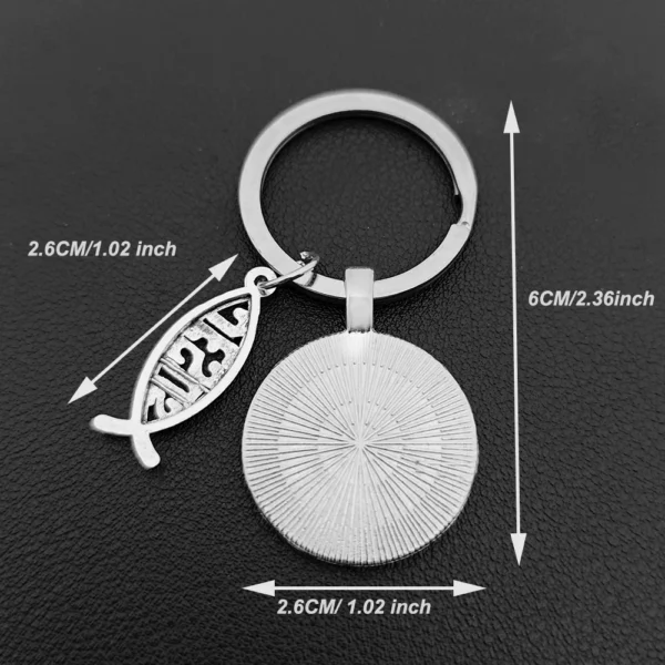 J'aime Jésus porte-clés pour femmes porte-clés chrétien croix cadeau pour hommes – Image 5