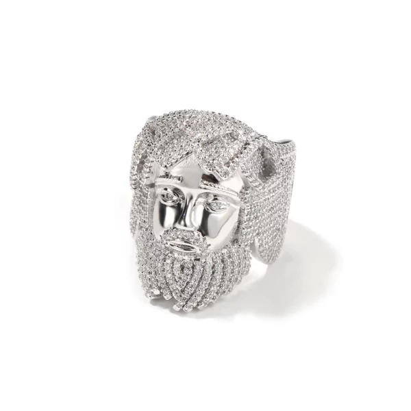 THE BLING KING – bagues religieuses de jésus, Micro pavé de zircone cubique, Punk, bijoux hip hop, cadeau pour hommes – Image 4
